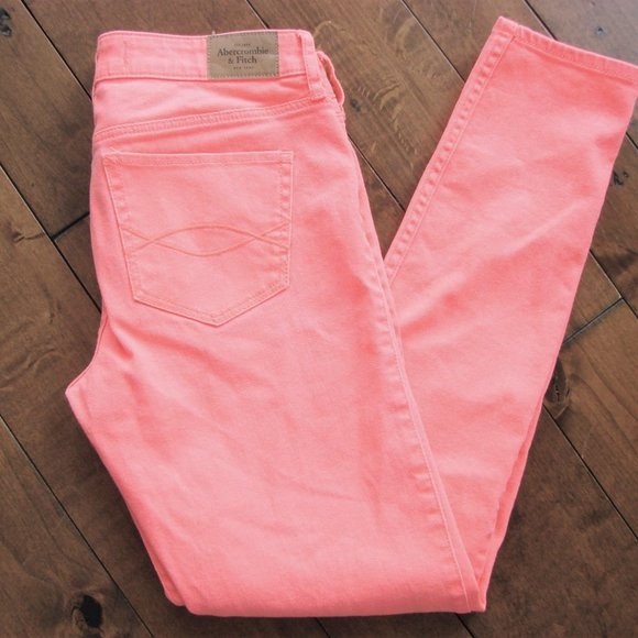 Abercrombie & Fitch Orange Skinny Denim Jeans